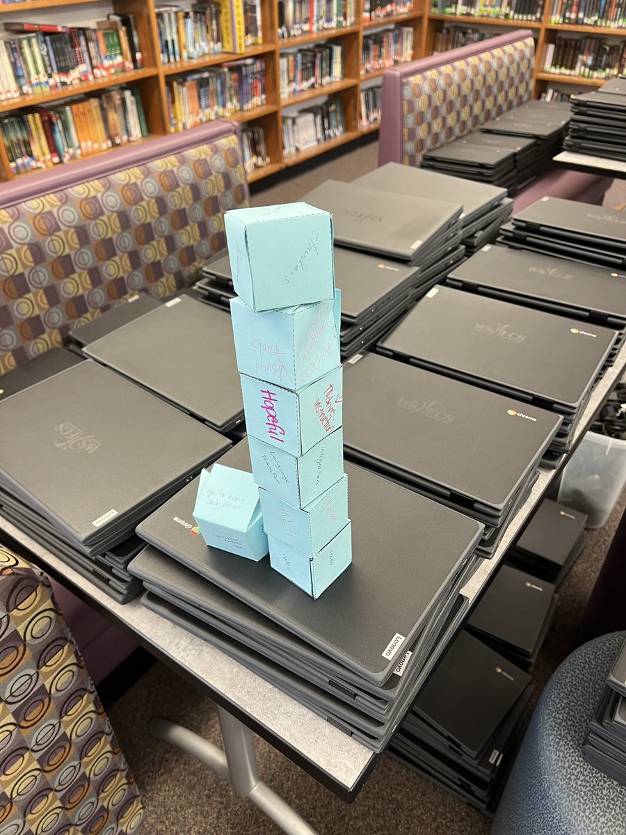 Tower of Communication: words that summarize the best ideas at our table! <a href="/wsfcsMLs/">wsfcsMLs</a> <a href="/CMSCardsWSFCS/">Clemmons MS</a>