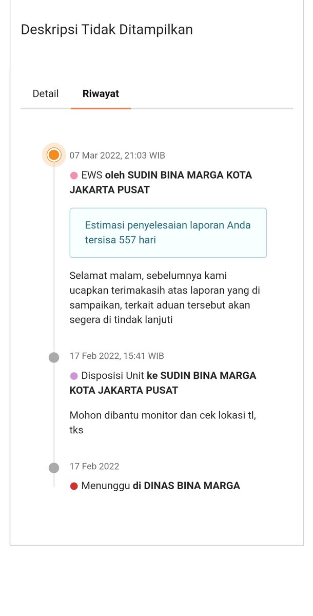 SonBach's tweet photo. @GeiszChalifah Pak laporan saya kok lama banget ya prosesnya https://t.co/EBgZ09wqsz