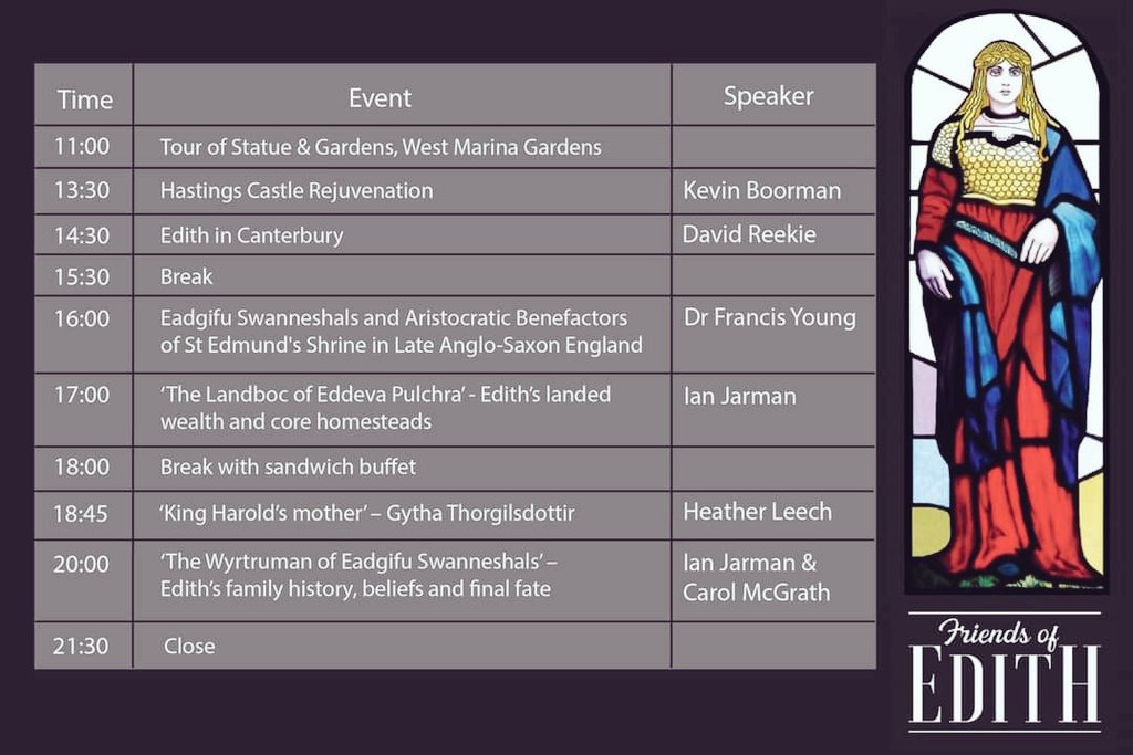 friendsofedith's tweet photo. Here's the outline programme for the first Edith Festival on Tuesday 11th October 2022 to be held @whiterockhotel in Hastings. All-day tickets only £10 per person from Eventbrite:
https://t.co/71Cy39K5fF #EdithFest #1066Untold https://t.co/14b8vXXc7S