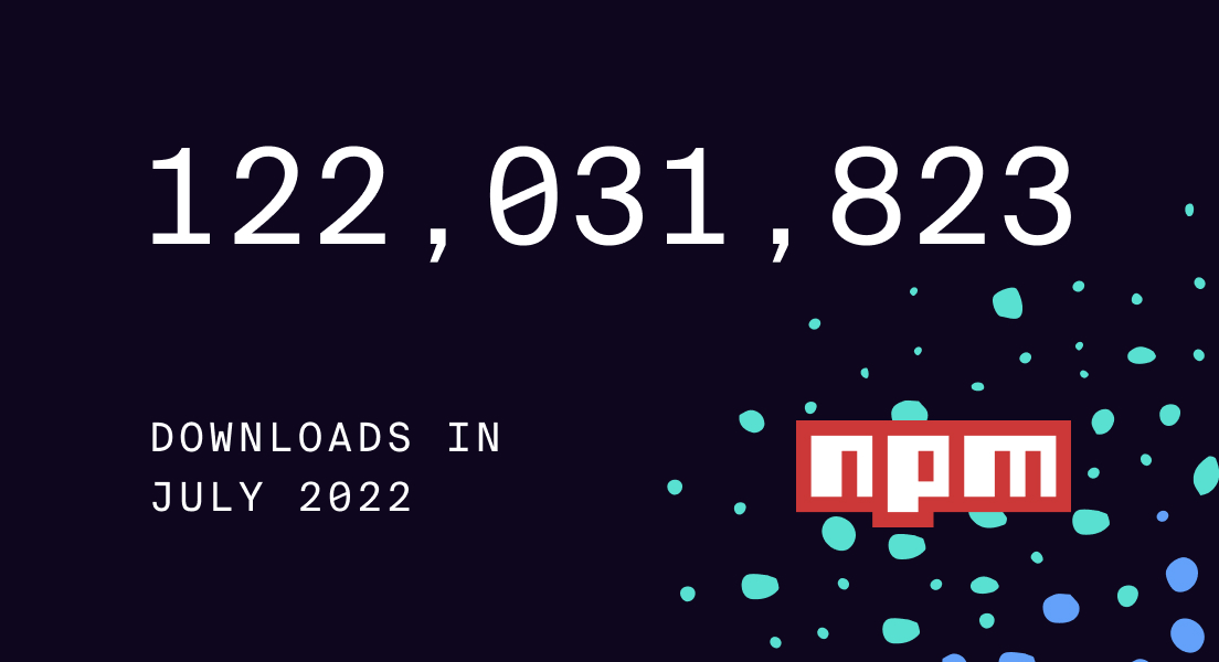 Our team's #opensouce contributions to #JavaScript were downloaded 122 million times last month according to stats from <a href="/npmjs/">npm</a>!