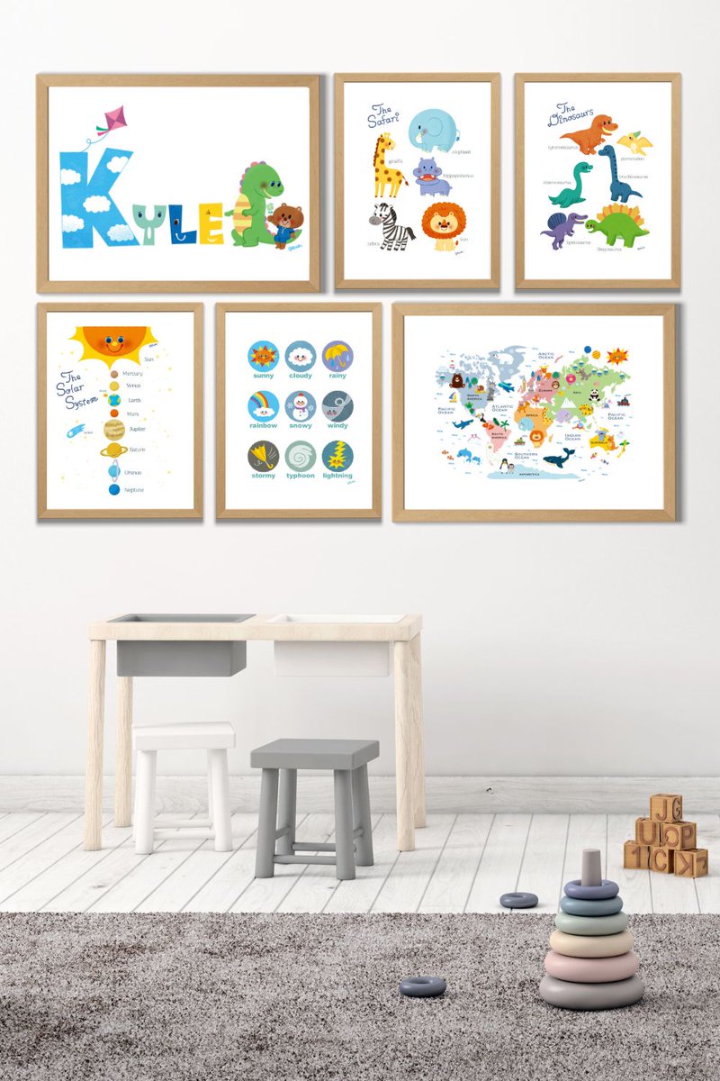 KidsMeg's tweet photo. Decorating boys nursery room with customized name prints and educational posters🦖🦖🦖
Visit our shop for more prints👇👇👇
https://t.co/hvwQGwcqEN via @Etsy 
#kidsprintsbymegami #boysnursery #boysnursery #babyboy #customnameprint #kidsroomdecor https://t.co/r8ugm1ovkY