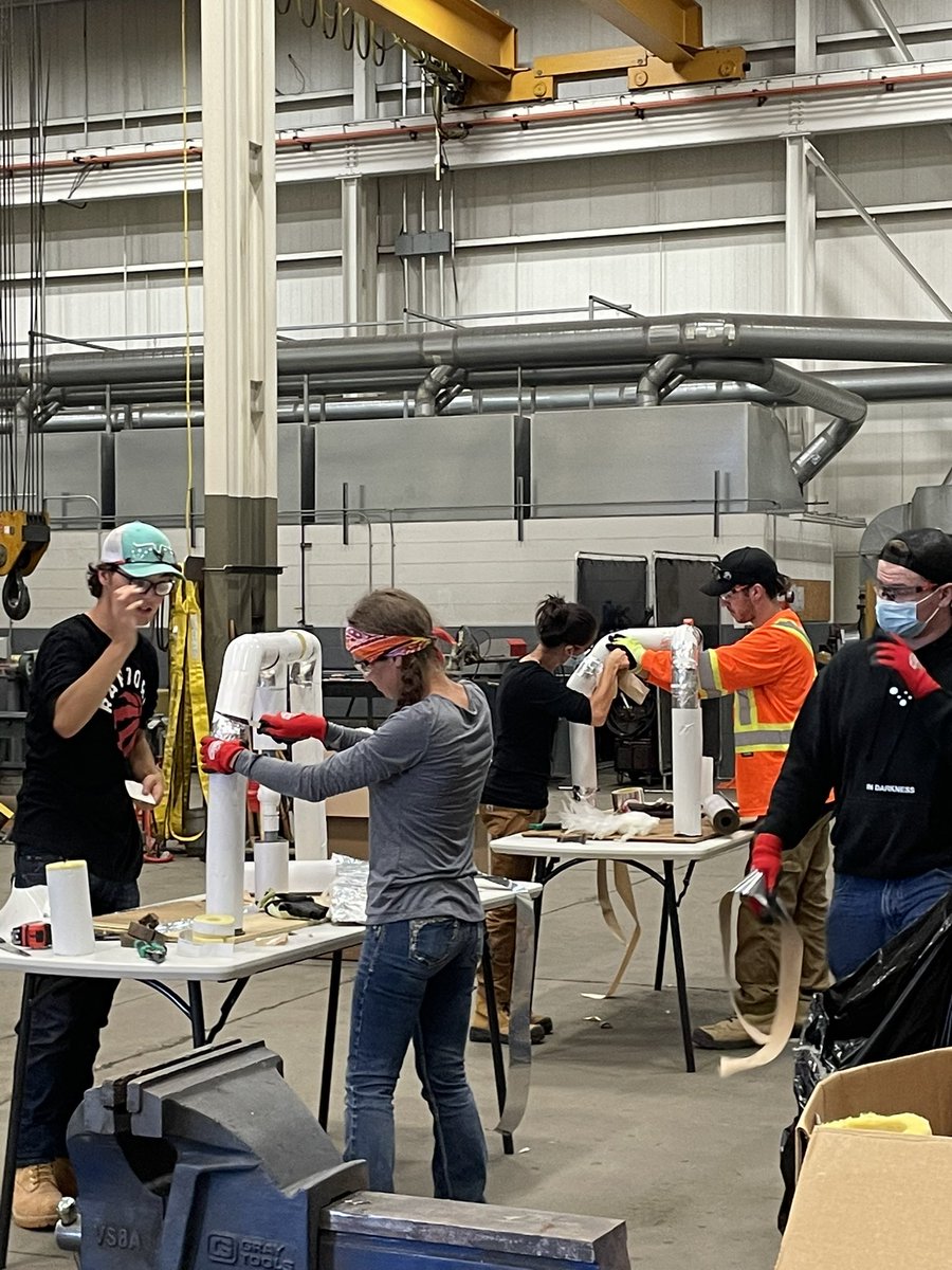 DarleneWFWE's tweet photo. #TTWin learning about finishing after the insulation is installed and wrapped #Local95 @tomorrowstrades @WorkforceWE https://t.co/Giy86n9rTw