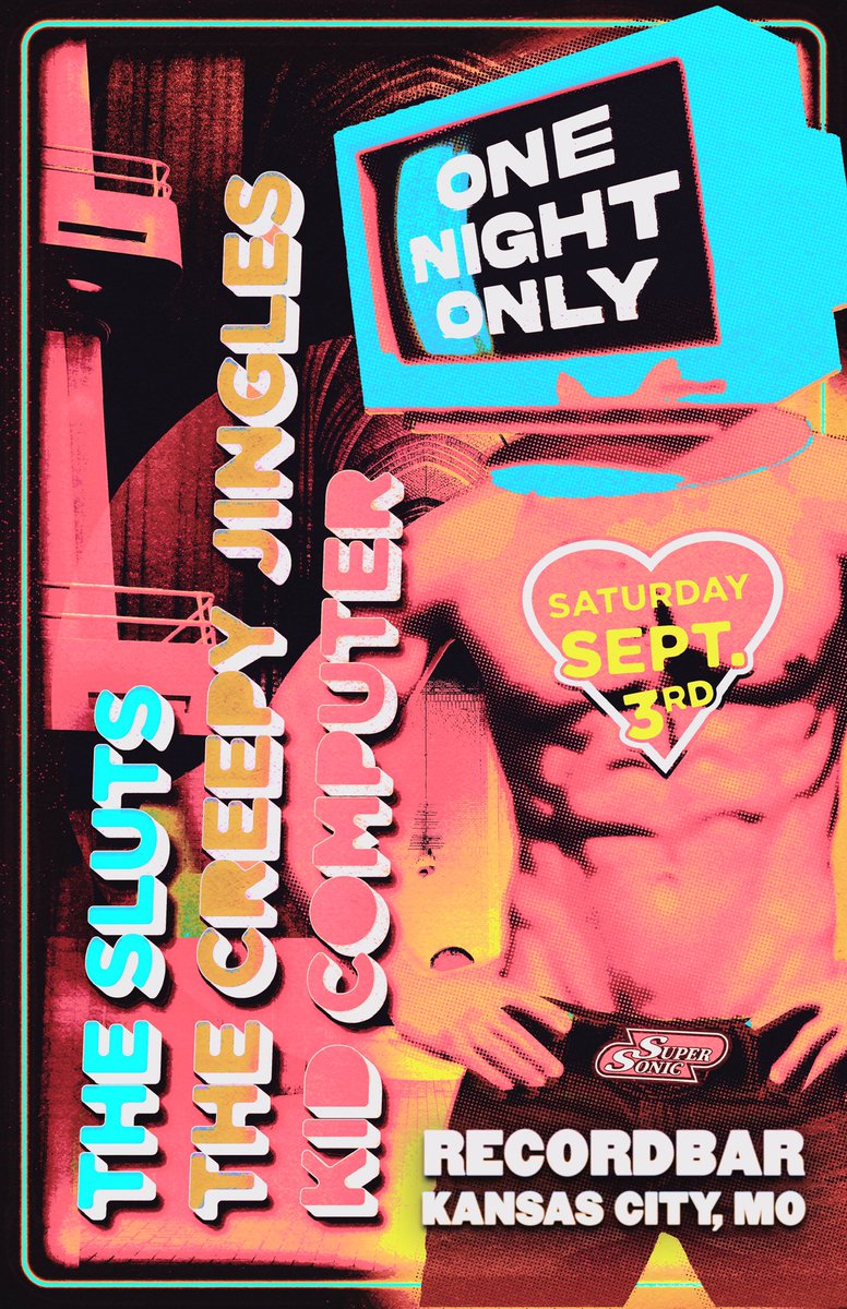 TheSlutsBand's tweet image. KC peeps! We’ll be at recordBar Saturday, September 3rd with @CreepyJingles and @kidcomputerband! Come out and party with us! #kcmo #kansascity #recordbar #thesluts