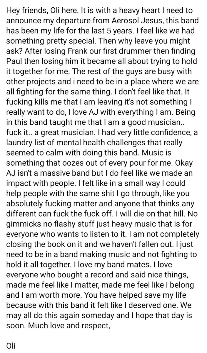 Friends an announcement