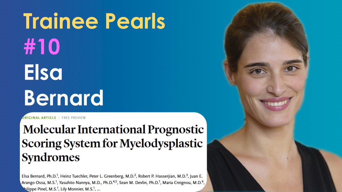 TheEBMT_Trainee's tweet photo. Here's a new episode of Trainee Pearls with Elsa Bernard @PapaemmanuilLab @MSKCancerCenter on the new IPSS-M in myelodysplastic syndromes in @NEJMEvidence.
https://t.co/3GwKShhW43
As audio on spotify/apple, search Trainee Pearls.
Enjoy, share and comment! https://t.co/HKvcbUCyYU