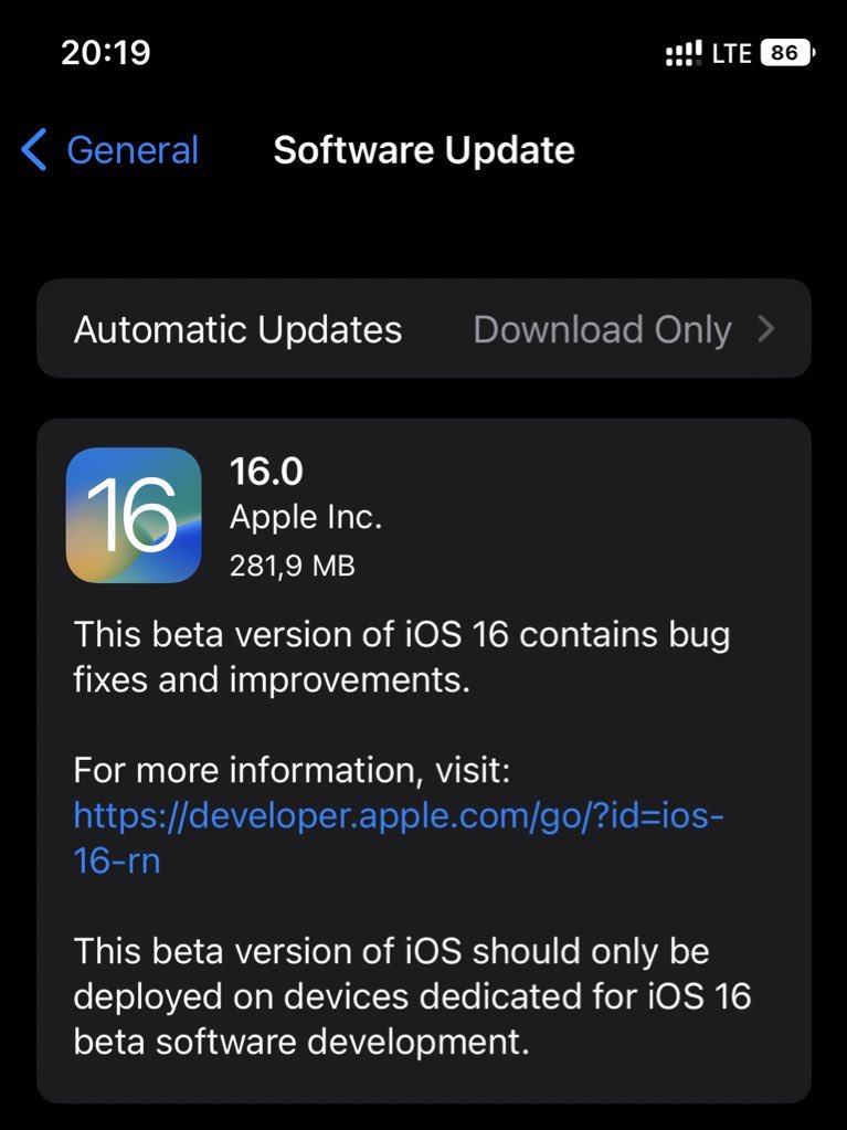 mynameisvadym's tweet image. Последняя бета перед RC’шкой, получается. #iOS16 #iOS16Beta7