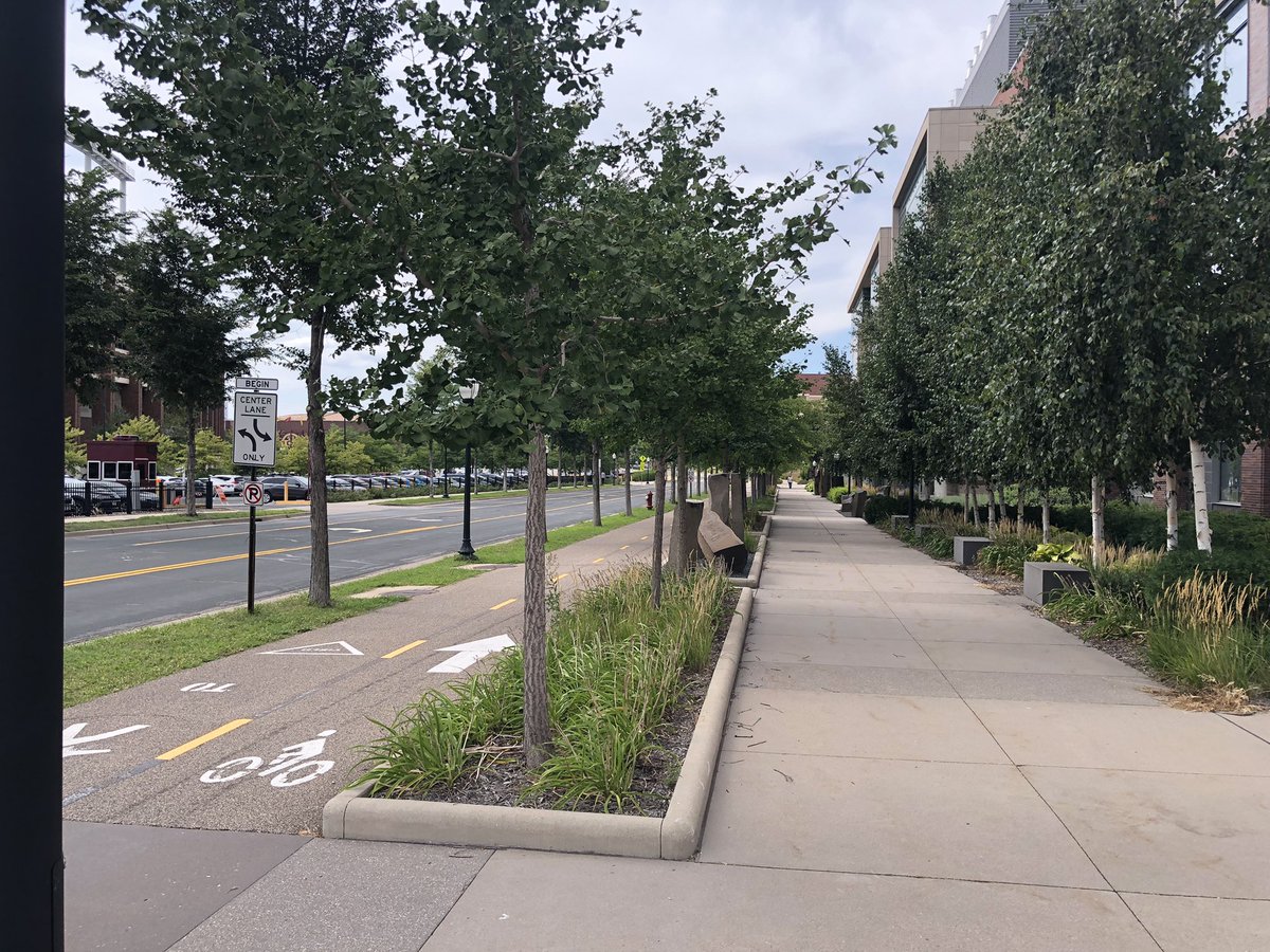 HappyBikeTrails's tweet photo. Some photos from the @apbp bike tour through the University of Minnesota’s platinum level bicycle friendly university. Heard from university staff about how their bikeway network and support facilities have been planned, built and continue to be improved. #apbp2022 https://t.co/Ym17sOs0Pw