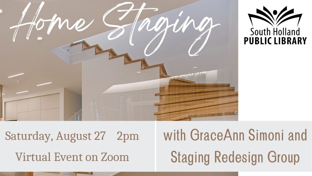 Learn how to style your home for the housing market and get that WOW effect from guests. Join us for Home Staging with GraceAnn Simoni and Staging Redesign Group this Saturday, August 27 at 2pm on Zoom. Please register here: shlibrary.org/events/home-st…