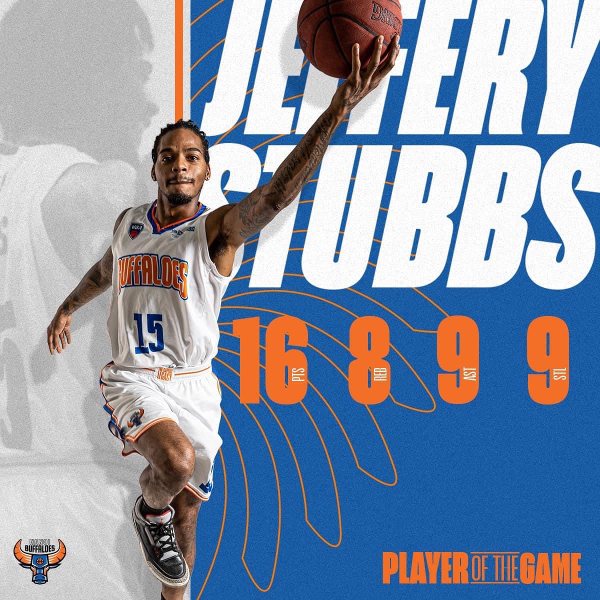 HolmesMBB's tweet photo. Jeffery Stubbs was named Player of the Game following a huge performance in Game 2 of the VBA Playoffs. Stubss scored 16 points, grabbed 8 rebounds, 9 assist and 9 steals for the Hanoi Buffaloes. The Buffaloes advanced to the Finals of the 2022 VBA Playoffs. #DogsInThePros✈️ https://t.co/TO7eEONWgm