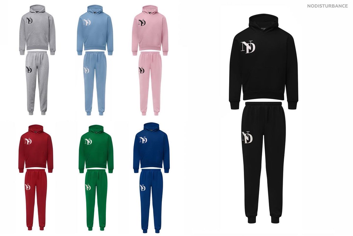 Nodisturbance "ND" Sweatsuits Available For Pre-Order On 8/27 🌙#Nodisturbance