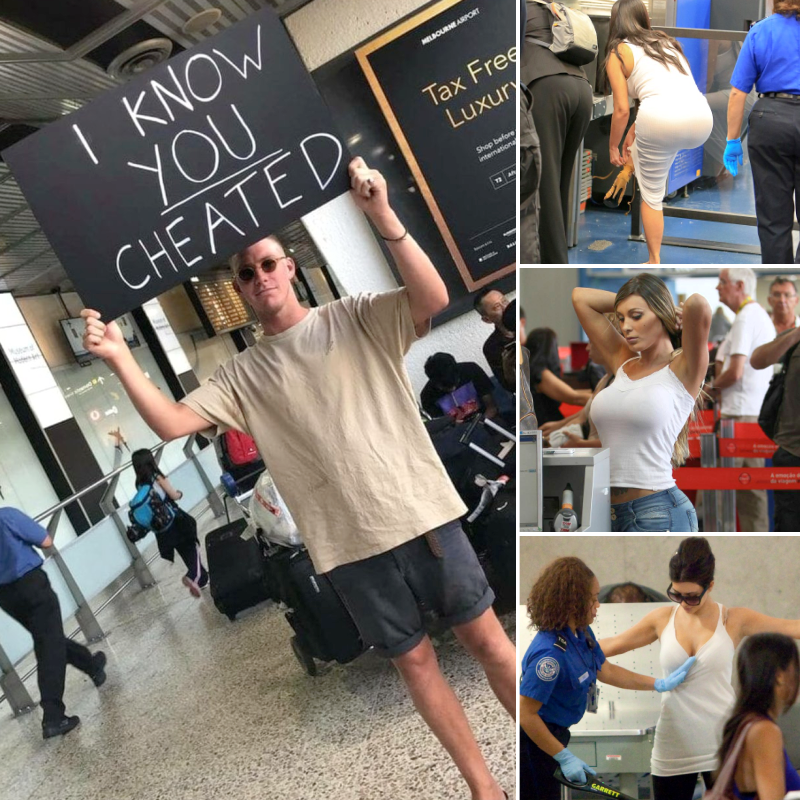 TheFunPost1's tweet photo. Enquanto os aeroportos estão se abrindo, prepare-se para ver alguns comportamentos humanos verdadeiramente incomuns e bizarros.