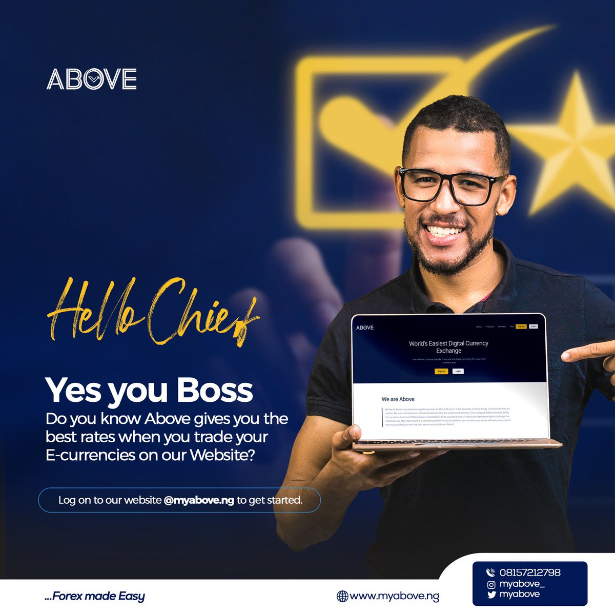 welcometoabove's tweet photo. Hello Chief,
Yes you Boss
Do you know Above gives you the best rates when you trade your E-currencies on our Website.
Log on to our website @myabove.ng to get started.
#Myabove #Abovefx #Adani #achocolatelovestory #investments #cryptocurrencies #HouseoftheDragon #bbnaija2022 https://t.co/IUyUZH77g6