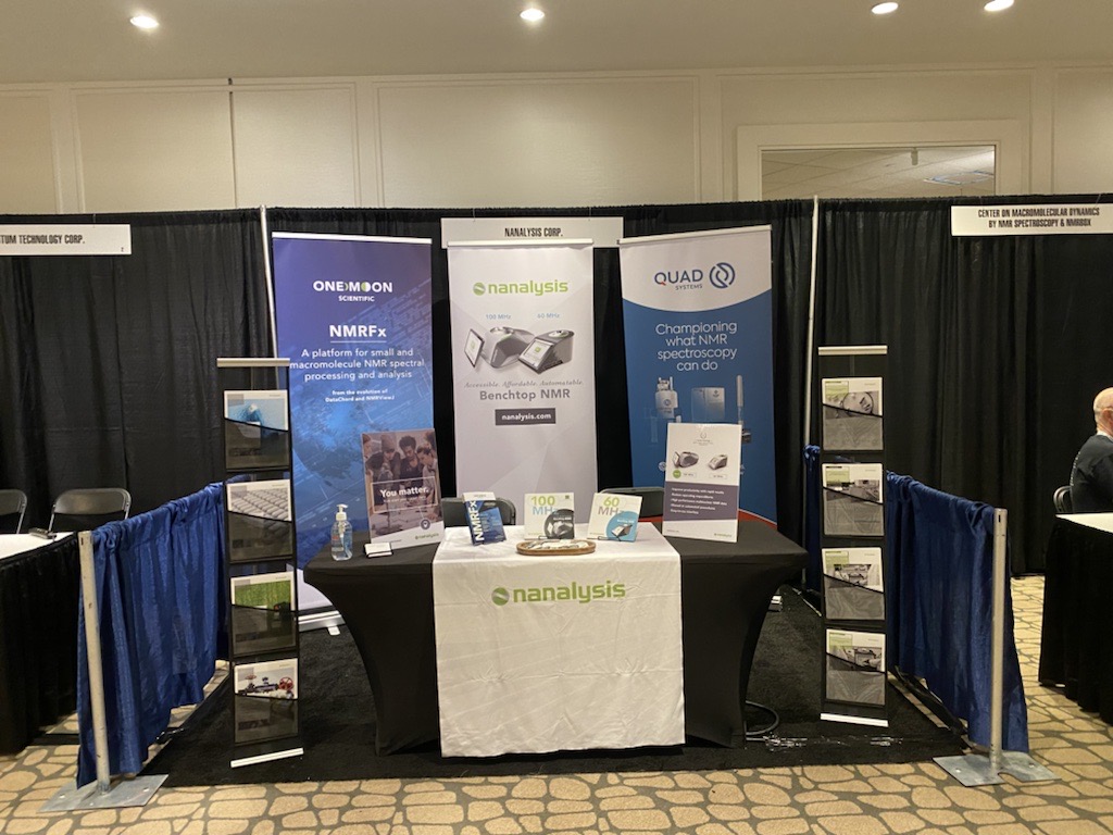 Nanalysis's tweet photo. Come ask us about #NMRFx at booth 3!
#ICMRBS2022 #NMRsoftware #benchtopNMR #OneMoonScientific #JavaCode #NMR https://t.co/jVYH2hdpDc
