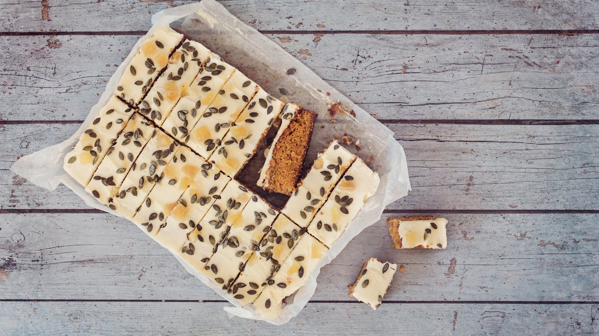 - NATIONAL SPONGE CAKE DAY - We think our Carrot & Ginger cake deserves a mention today. It's a gorgeously moist spiced carrot cake, with crystallised ginger, pumpkin seeds and a light cream cheese buttercream. Have you tried it? If not, here's your excuse! #carrotcake