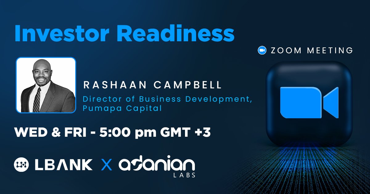 LBankAfrica's tweet photo. Rashaan Campbell from Pumapa Capital will be giving a workshop on "Investors Readiness".
This is one of the training sessions for our 17 Blockchain projects from the Crypto Accelerator program.
#LBankAfrica #CryptoAcceleratorProgram #CryptoAdoption #Nigeria #Kenya https://t.co/XccxuYi5sx