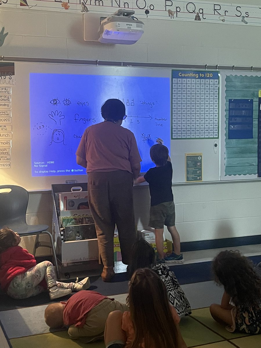TidwellBrittani's tweet photo. “Subitize! Subitize! Use your brain and your eyes!” Can you hear Jack’s voice, too? Kindergarten students learning about math strategies today! #MissionMovingFoward #SetAGoldStandard https://t.co/yn2yEA7pff