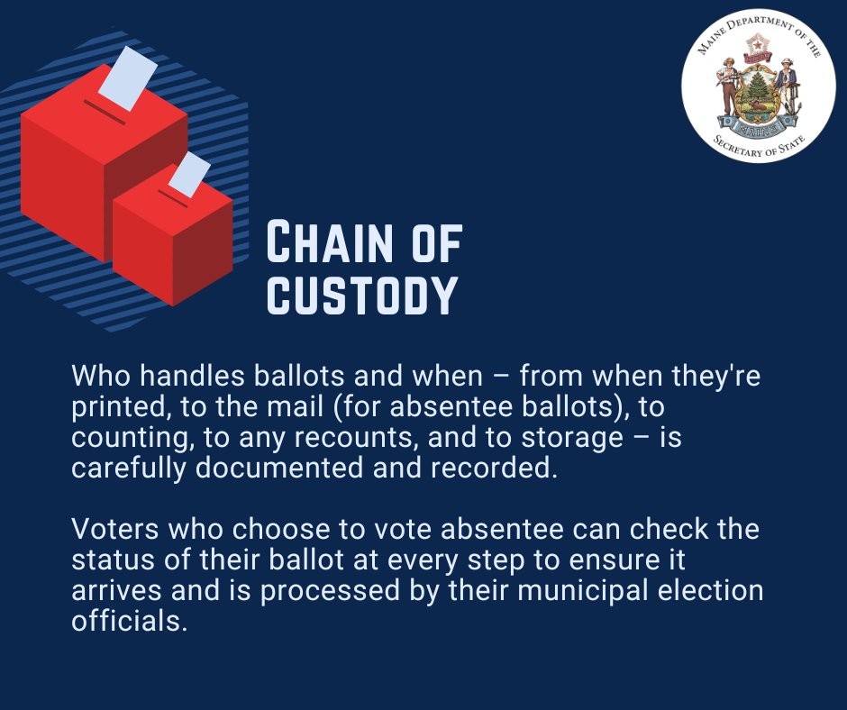 MESecOfState's tweet photo. Do you have questions about how Maine runs elections? Here are the facts.
๐งต 3/3
#MEPolitics https://t.co/OjEfoej48m