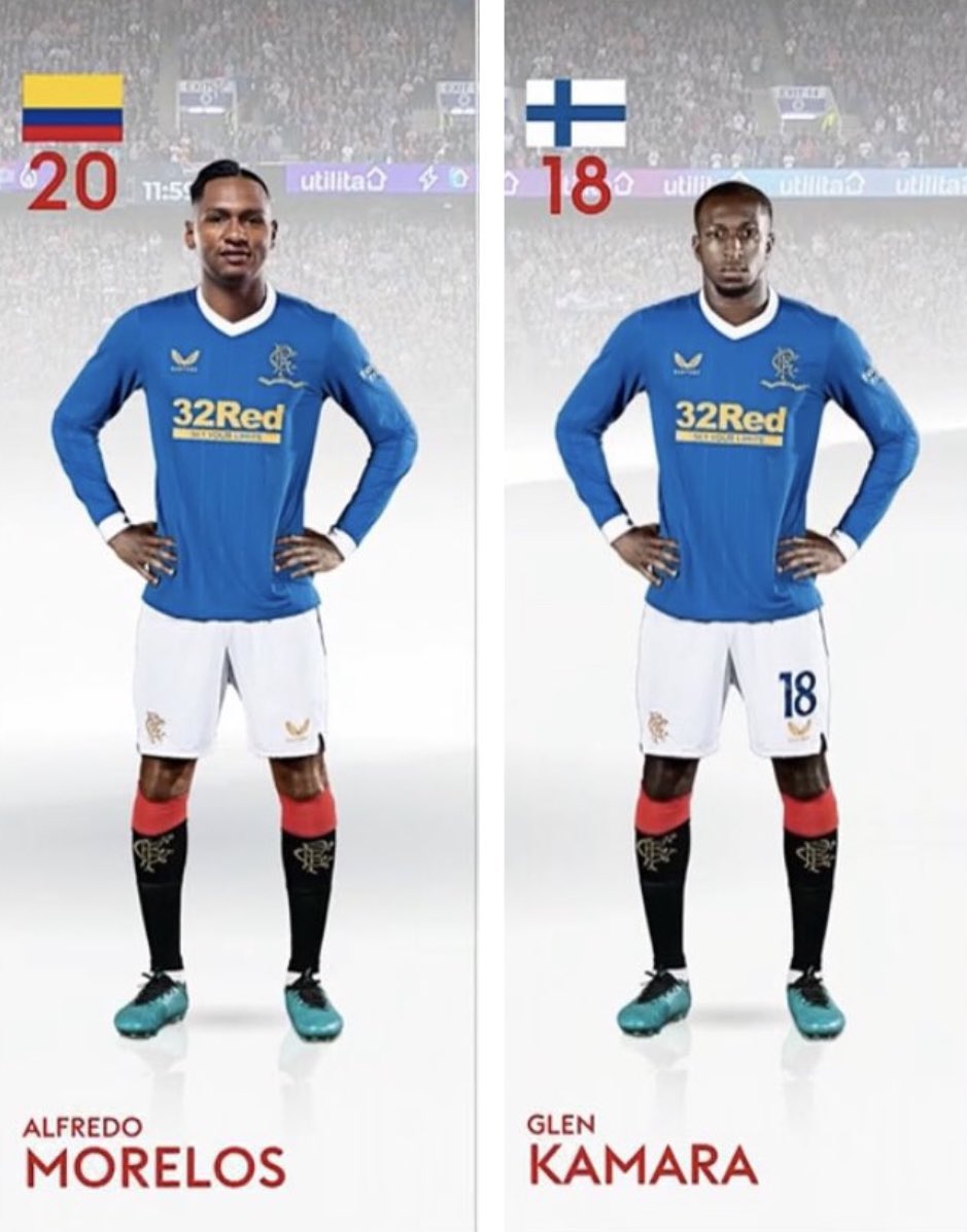 Zeshankenzo's tweet photo. Was just remembering @ClydeSSB about the time Morelos was so fat &amp; unfit, they stuck his head on Glen Kamara’s body for the Sky Pics, changed the flag, took the number off his shorts, made his neck longer, and painted his wee knees a different colour.

Did this enable him? https://t.co/Yg9KbLkVm1