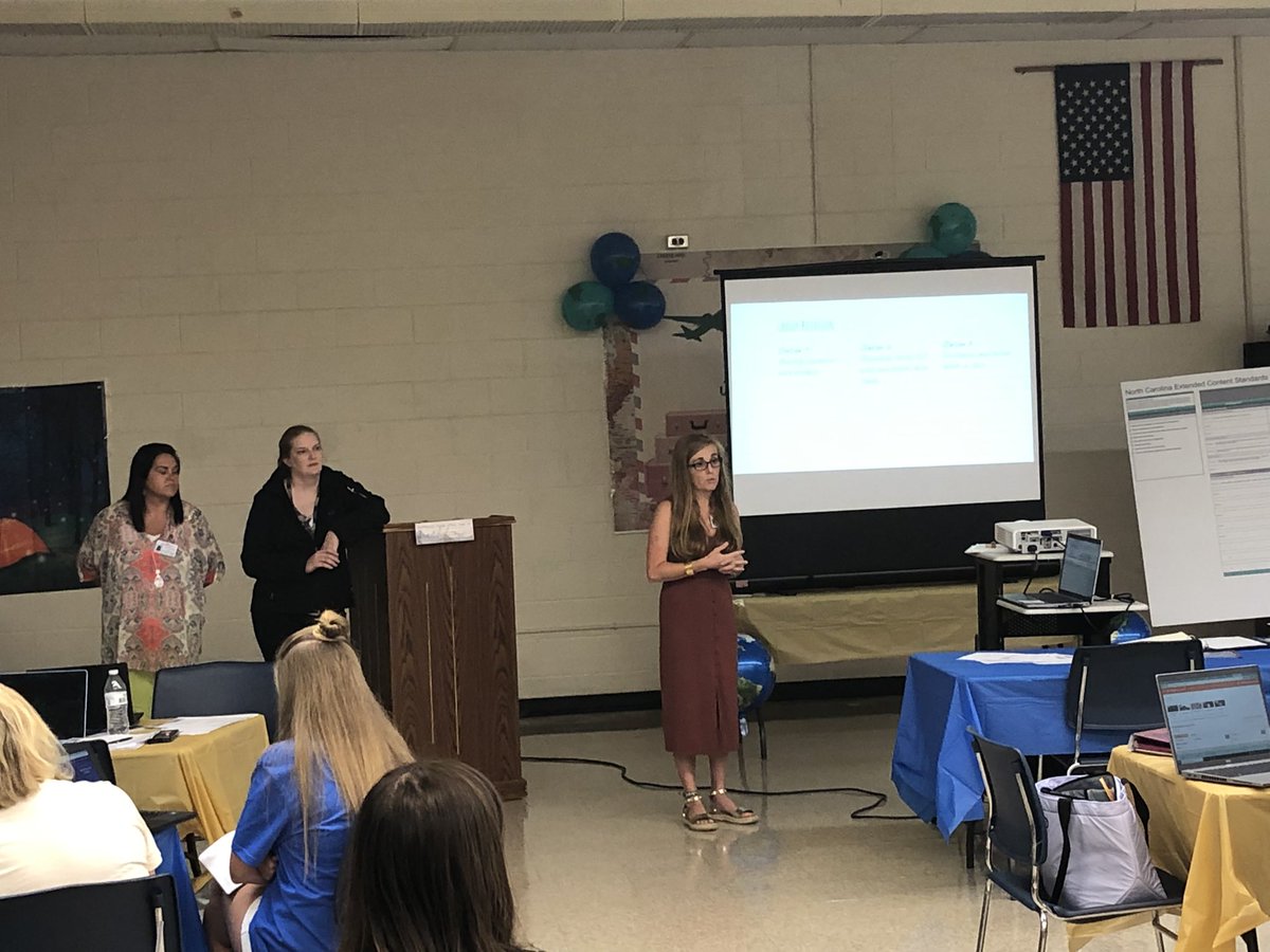 DeanaColey's tweet photo. DCS Life Skills teachers engaged in UNIQUE adaptive curriculum training @Stoner Thomas school. @dcsnc https://t.co/u4oSstb4t6