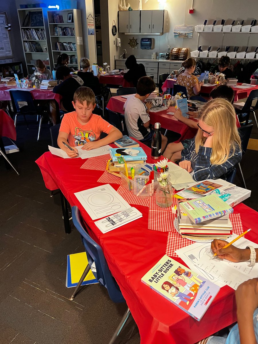 MissBrinich's tweet photo. Exploring new book titles with a book tasting in 5th grade today. #itsworthit #WoParkSharks #wcsdistrict ππ¦ https://t.co/27WXb3bwpq