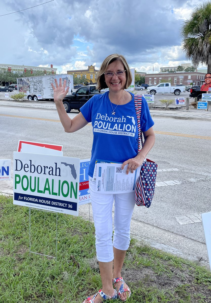 Deb4Elections's tweet photo. I stopped by the Sanford Civic Center to see voters there. Storm clouds are gathering! #votefordeb before it rains! https://t.co/plIO9PREFZ