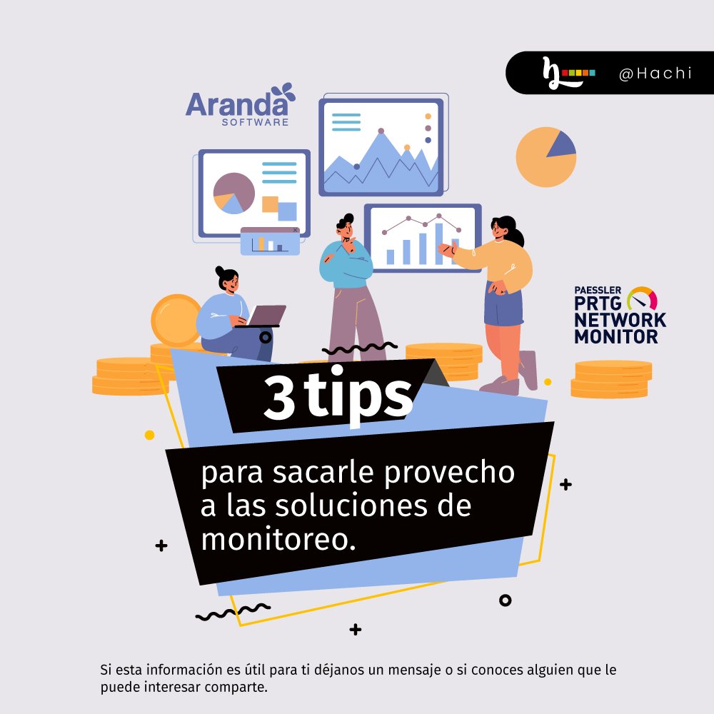 HachiSASco's tweet photo. Hoy queremos compartirles esta información donde presentamos 3 #tips para sacarle provecho al #monitoreo.

Paessler AG + Aranda SOFTWARE + Hachi

#monitoring #TI #events #infraestructura https://t.co/Y57Tan1T81