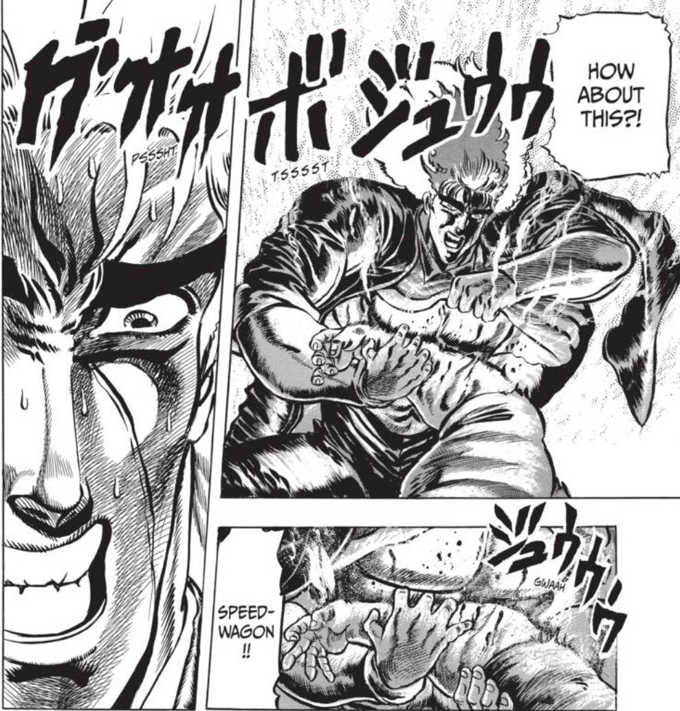 OverMangaCast's tweet photo. New week, another revisit!
Sam is out of town, so we break back into Jojos Bizarre Adventure: Phantom Blood Ch.26-44!
Let's just say it's definitely bizarre...
#JoJosBizarreAdventure #Manga #SpeedWagon #WaitWhat #NoContext #EvenWithContext https://t.co/Xquu40ZHT7