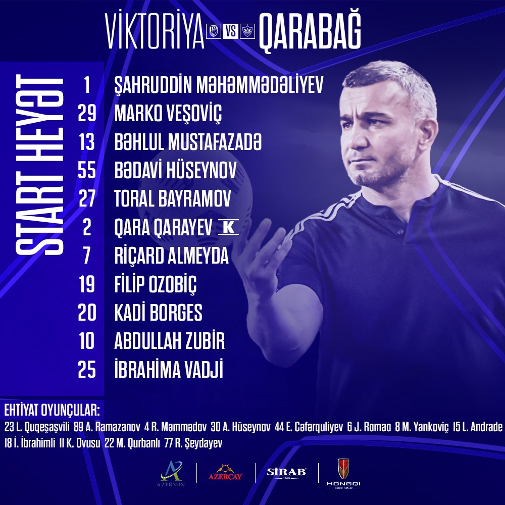 FKQarabagh's tweet photo. Start heyətimiz!
#QarabağFK #UCL #PLZQFK #QFKtogether https://t.co/WNlinIUM9V