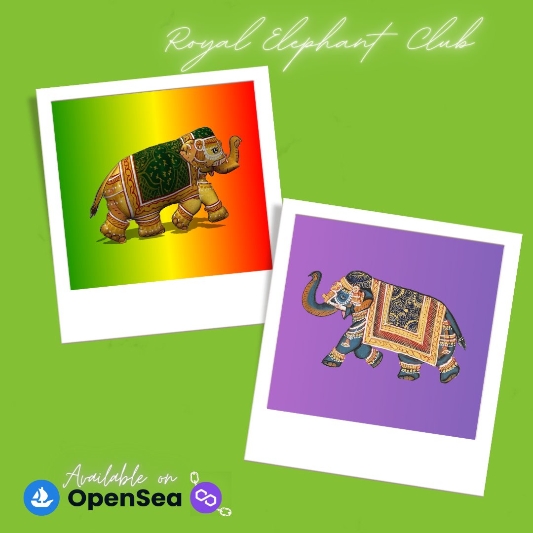 ROYALELEPHANTC's tweet photo. We are back with giveaways 100 REC out for a grab, REC 🎊 FAM!!!

Together let's creat a amazing community!!!

Go grab your REC NFT'S!!!

"REC" NFT Giveaway
RULES!
1️⃣RT +❤️ Max 
2️⃣Follow @ROYALELEPHANTC
#OpenSeaNFT  #NFT #Metaverse #NFTCommunity #NFTs #nftart #NFTs https://t.co/au96hrIixd
