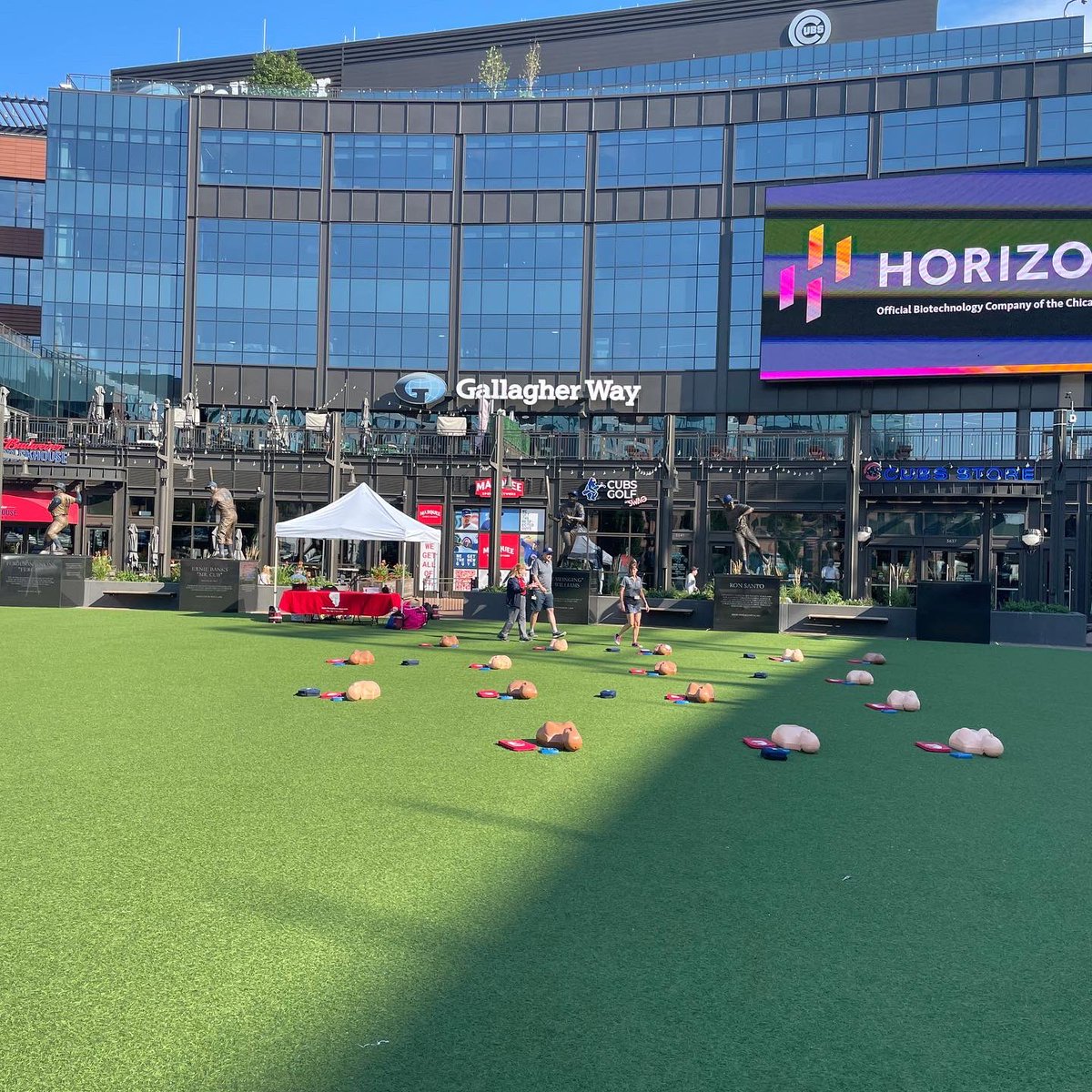 ILHR Bystander CPR Training at the Cubs double header today! Come on down to Gallagher Way to learn how to save a life!