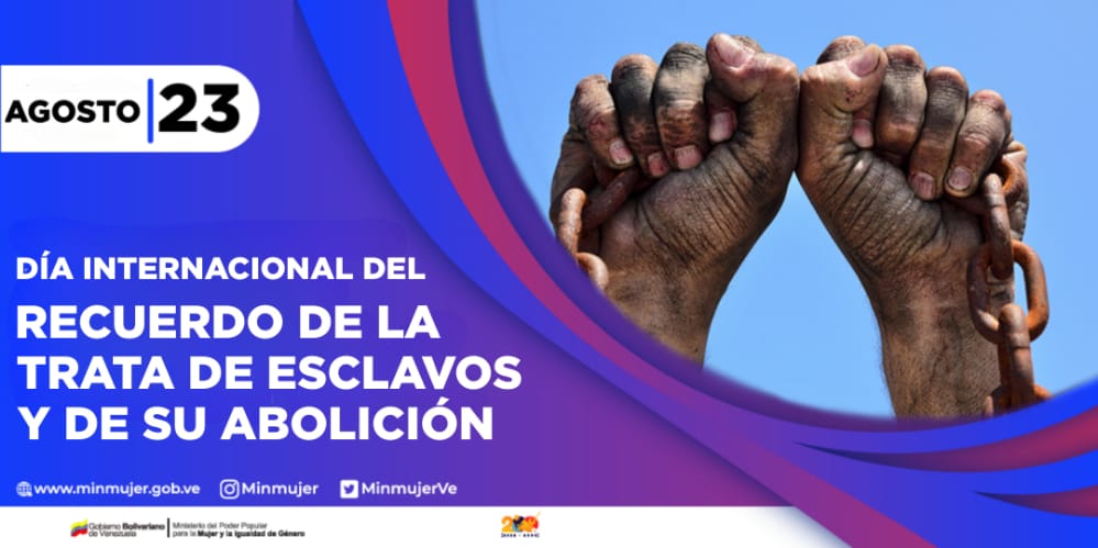 #23Ago 🗓️ Día Internacional del Recuerdo de la Trata de Esclavas, Esclavos y de su Abolición.
La esclavitud es una tragedia en la historia de los pueblos. Recordemos a las víctimas y a quienes lucharon por la libertad y en su honor impulsemos la construcción de un mundo mejor.