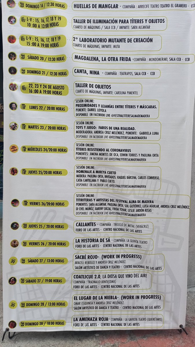 FestAlmaDMadera's tweet photo. Tenemos muchas actividades esta semana en el @cenartmx y el el fb del Festival https://t.co/WEEGJe5pXL