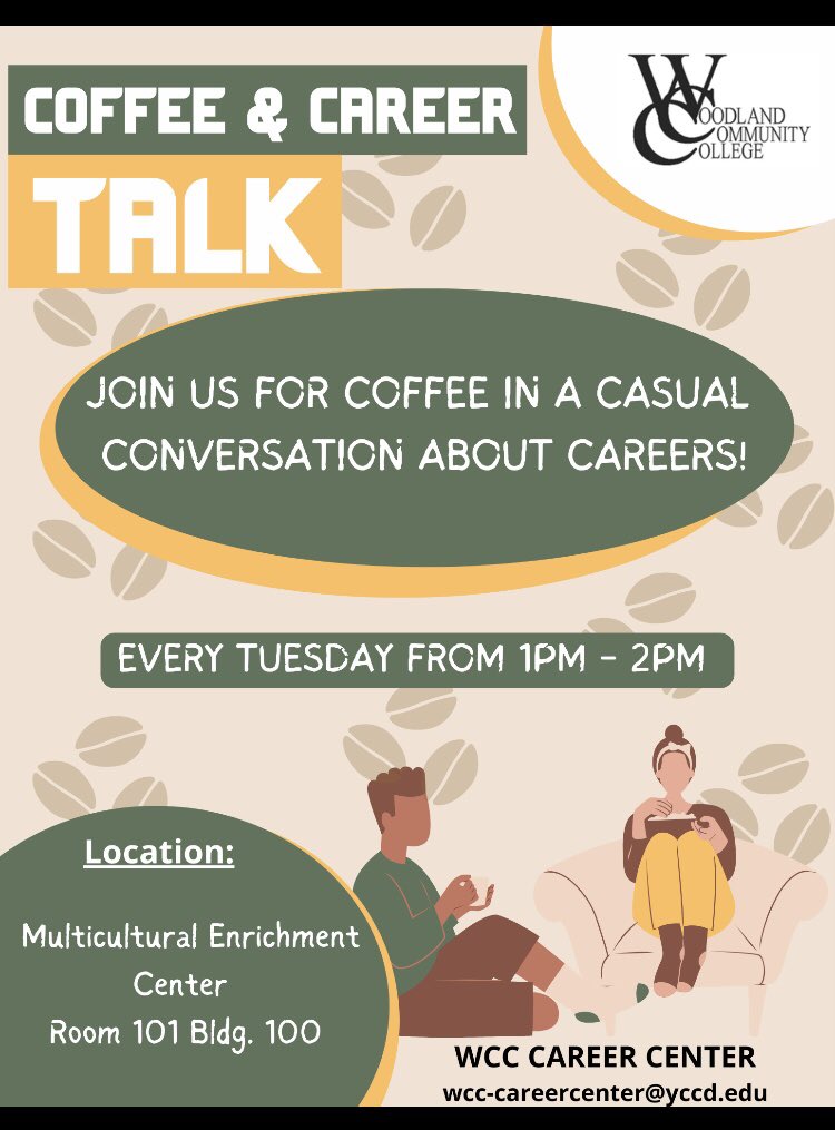 ✨🦅💚Join us for ☕️coffe☕️ and talk about your future💚🦅✨ Located at the M.E Center from 1-2pm in room 101✨🦅✨Check out our flyer for more information !!