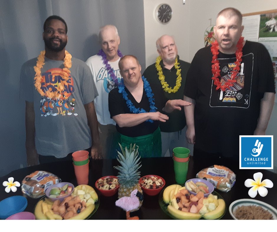 CUINCorg's tweet photo. Some of our Residential Options clients had a Luau celebration last week! Complete with a #grillout and party favors! Look at that spread! 🌺☀️🍍
#abilitynotdisability #grillingtime #itsaparty #bbq #luau https://t.co/EEoz8MIKz5