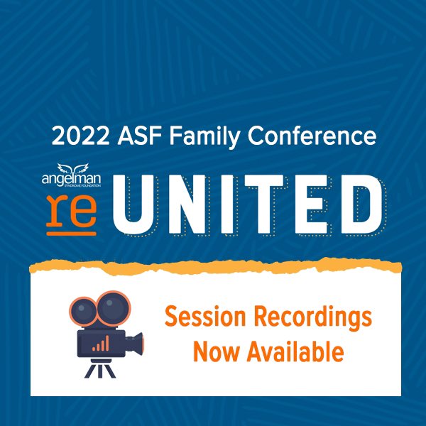 angelman's tweet photo. ASF Family Conference session recordings are now available on our website.
https://t.co/PiDh6mWX0a https://t.co/NqJgbzIfxg