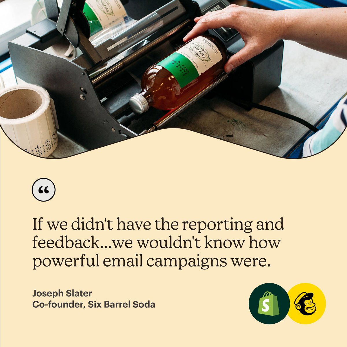 Our <a href="/Shopify/">Shopify</a> integration lets the team at <a href="/SixBarrelSodaCo/">Six Barrel Soda</a> know how effective their marketing is, one email at a time. 

Read our new case study and see how the New Zealand-based soda syrup company uses the integration to track ROI. spr.ly/6014METjm