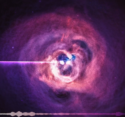 What do you think a black hole sounds like? Eerie? Beautiful? Take a listen at NASA's latest released audio clip...bit.ly/3QYID0m