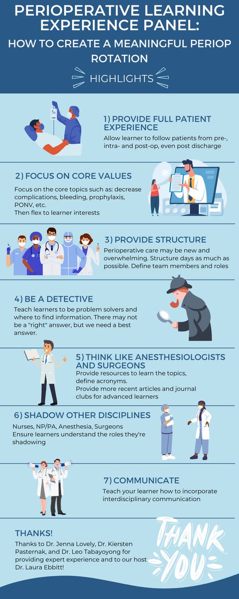 AccpPeriopPRN's tweet photo. Did you miss the Perioperative Learning Experience Panel last week? Check out these highlights! Big thanks to our expert panel Dr. Jenna Lovely, Dr. Kiersten Pasternak, and Dr. Leo Tabayoyong. https://t.co/UYeNzEEL6f