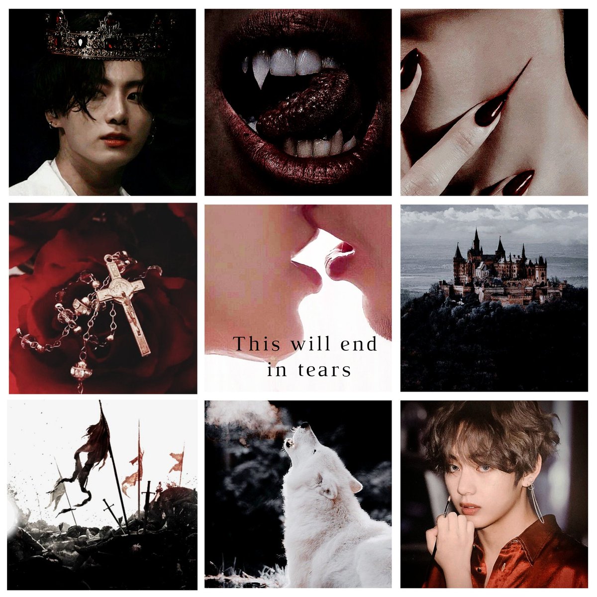alateflake's tweet photo. #taekook #taekookau wherein; 

Omega Taehyung runs away from his pack to escape from marrying an old alpha and gets captured by the Vampire King, Jungkook who is dead set on destroying the moon goddesses creations. 

" You'll be my revenge. " https://t.co/BZWcEwOXFH