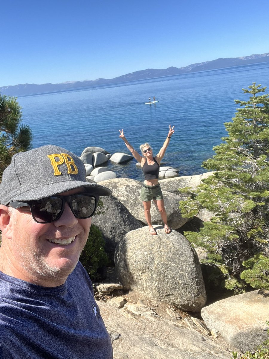pnwgrandpa's tweet photo. Quick stop on our drive around Lake Tahoe #quickselfie #pnwcouple #noworries #norush #vanlife #adventurefearlessly https://t.co/EhbisQfokg