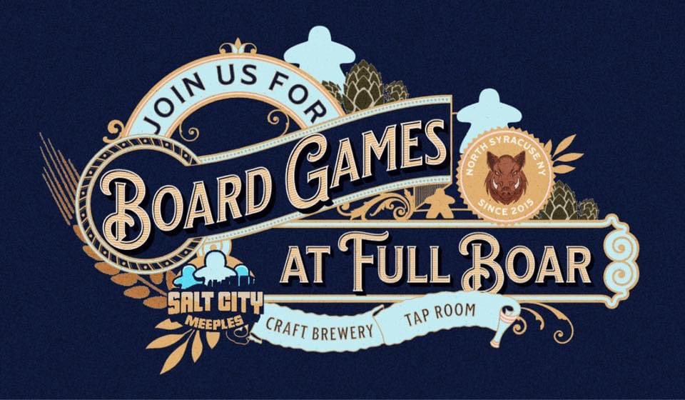 We be playing games tomorrow night at Full Boar in N Syracuse