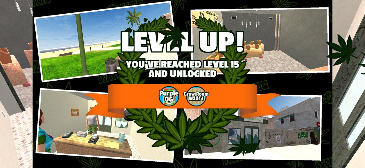default2862vods's tweet photo. I've reached level 15 running my #weedshop2  Where you at? https://t.co/pA0IcdjX9O https://t.co/DUWqz5hp1Y