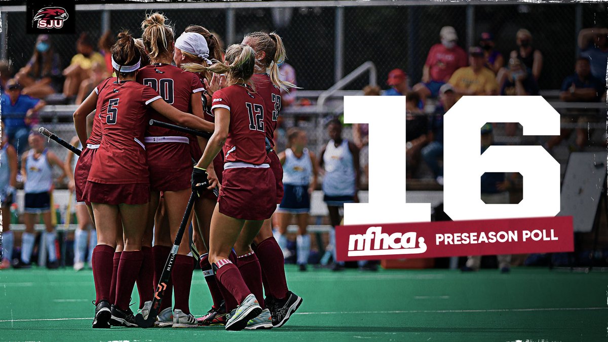 SJUHawks_FH's tweet photo. The Hawks are back atop the @atlantic10 Preseason Poll, while coming in 16th in the @NFHCA Division I Preseason Coaches Poll! #THWND https://t.co/g1xd6v3mtx