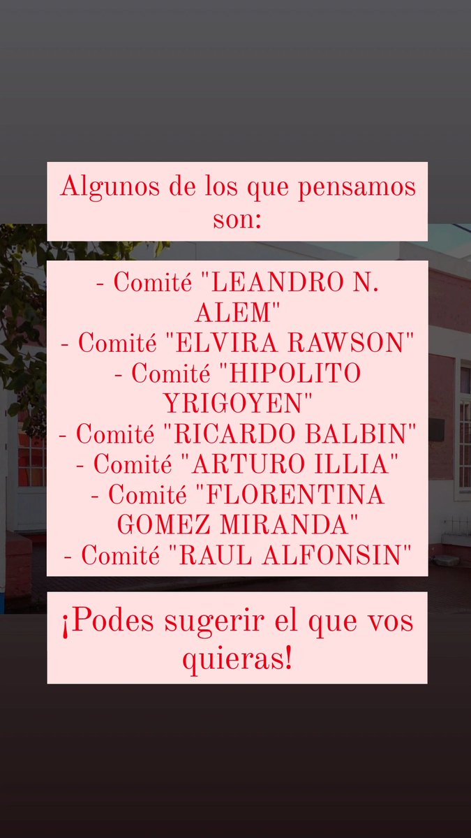 JRGralArenales's tweet photo. ¿Qué nombre te gustaría para nuestro Comité? 
¡Dejanos tu opinión en los comentarios! 👇 https://t.co/MGsT42tV4M