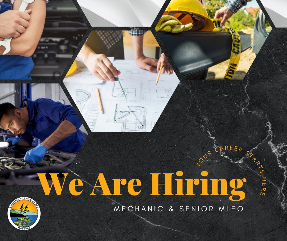 Your career starts here, with the <a href="/gbtownship/">Georgian Bay</a>!
If you are looking for a rewarding career as a mechanic or senior municipal law enforcement look no further! The <a href="/gbtownship/">Georgian Bay</a> is hiring and we are looking for you!
For details and how to apply visit our website
ow.ly/nW0C50Kpq0x