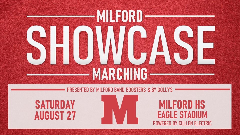 Join area bands at Milford High School on Saturday, August 27. Your Clermont Marching Band performs at 9pm. For full event details, visit: milfordbands.org/milfordbandssh…