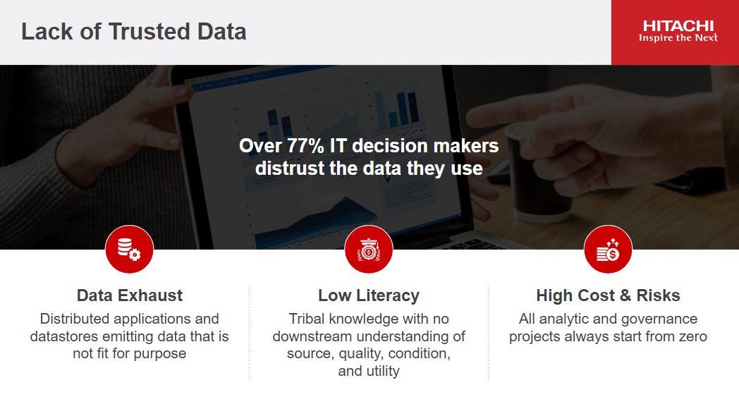 CRudinschi's tweet photo. Over 77% IT decision-makers distrust the data they use. Find out more today and tomorrow from @HitachiVantara at #GartnerDA. https://t.co/R6Z7VXv63G
@terence_mills @Datasciencectrl @IIoTML #hitachivantara_iiot #sponsored #IIoT #digitaltransfomration #data #todaymeetstomorrow https://t.co/pmIgURhuiO