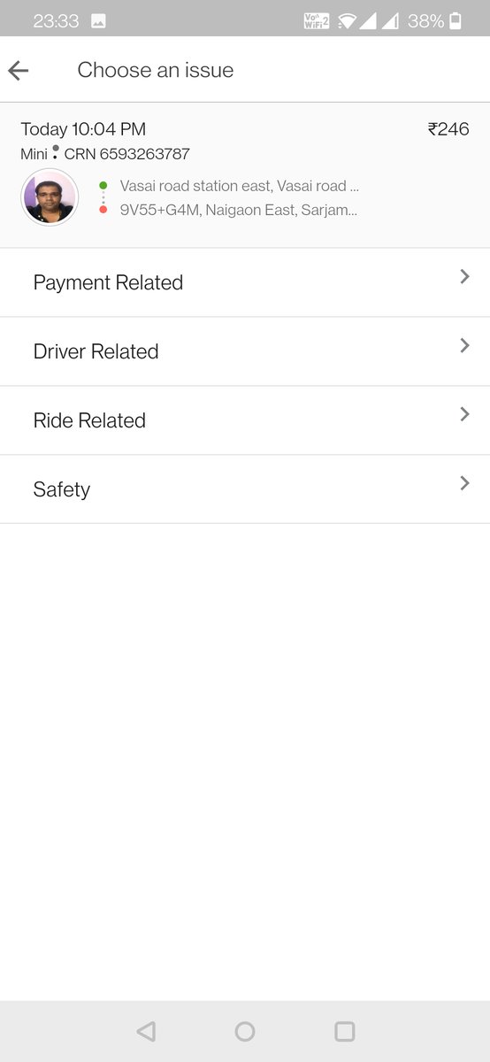 AskYoMum's tweet photo. @Olacabs @ola_supports I was charged INR 47 extra on my ride because the partner took a different route. And I am unable to raise a request from your app or website. Please do the needful https://t.co/TuQxgP8Bpi