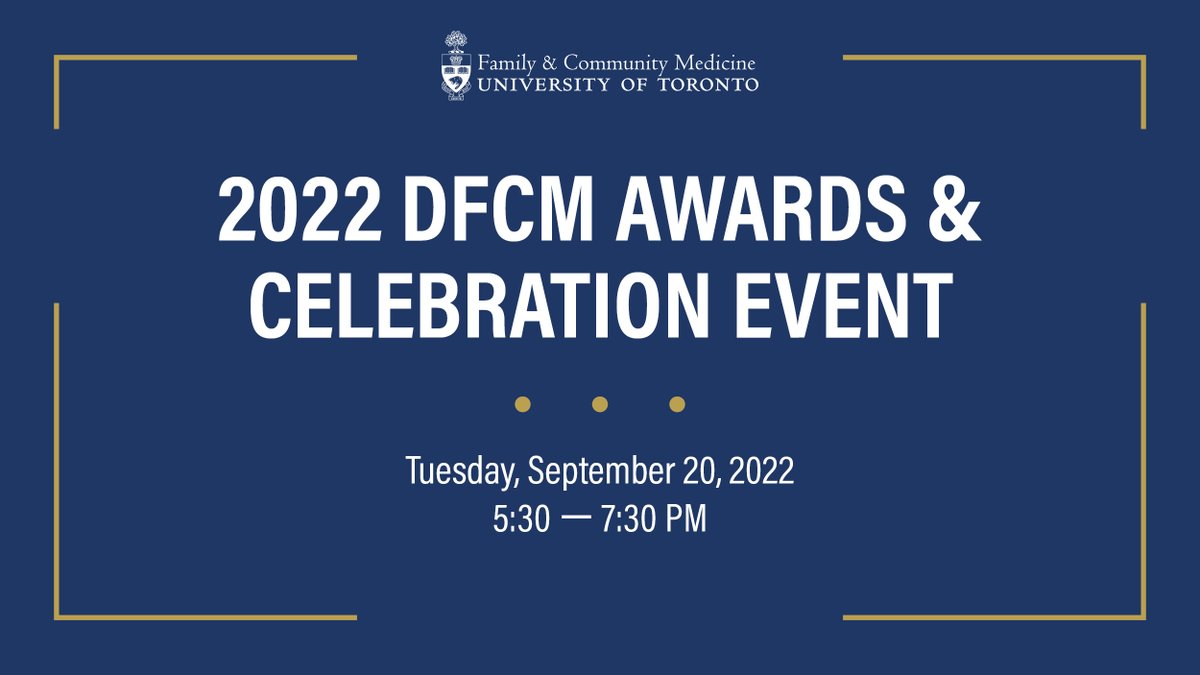 UofTFamilyMed's tweet image. Join us on Sept. 20 as we recognize faculty promotions &amp;amp; honours like Academic Family Physician of the Year, Louise Nasmith Award and more at our virtual awards celebration event! 🎉👏

Register here: zoom.us/webinar/regist…