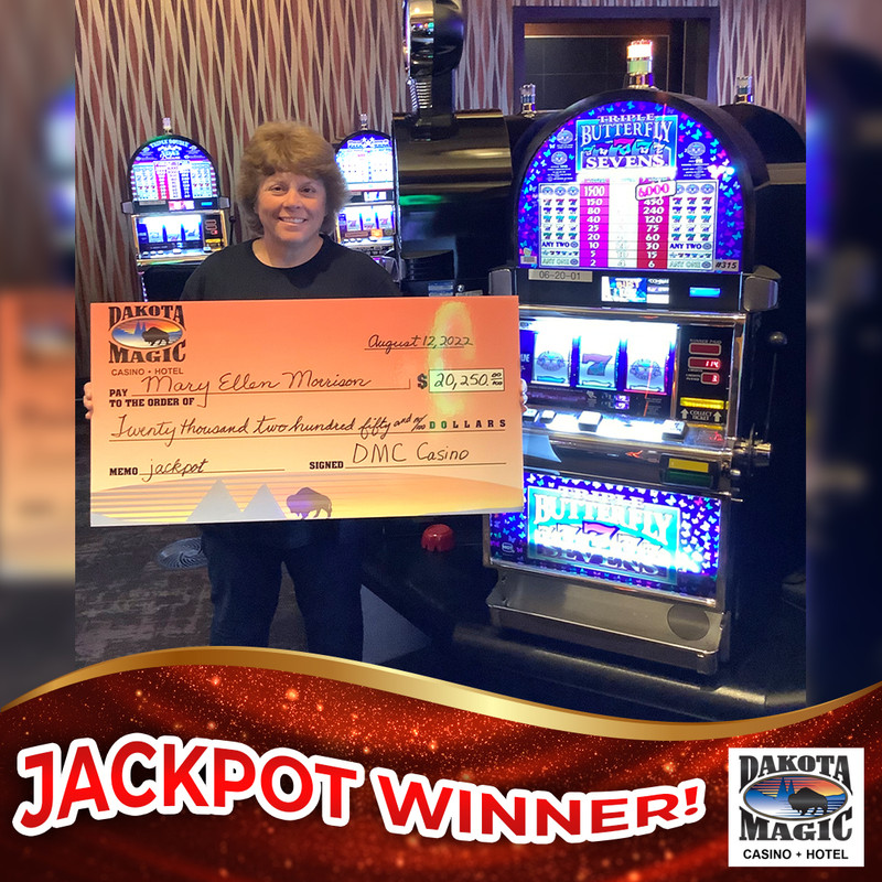 DakotaMagic's tweet photo. 👏CONGRATULATIONS to our winner of $20,250.00! Today’s forecast is 100% chance some more people will win at the slots - Hint, hint!😉 #WINDakotaMagic #slotwinners https://t.co/QhvXkdkzJA